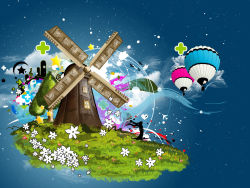 Lovely illustrations and the trend series wallpaper