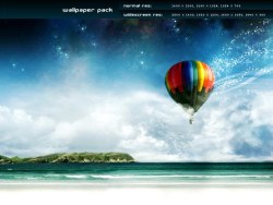 7 size of Hot-air balloon in the air wallpaper