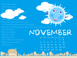 November calendar wallpaper